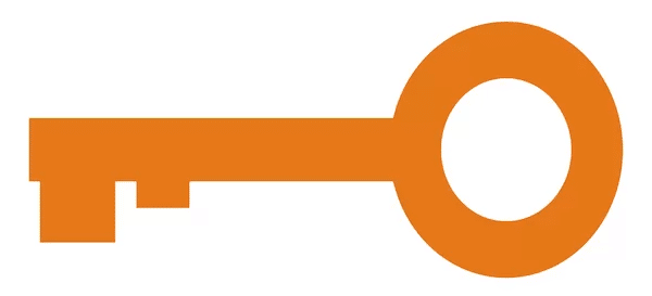 Growth marketing key image of orange key